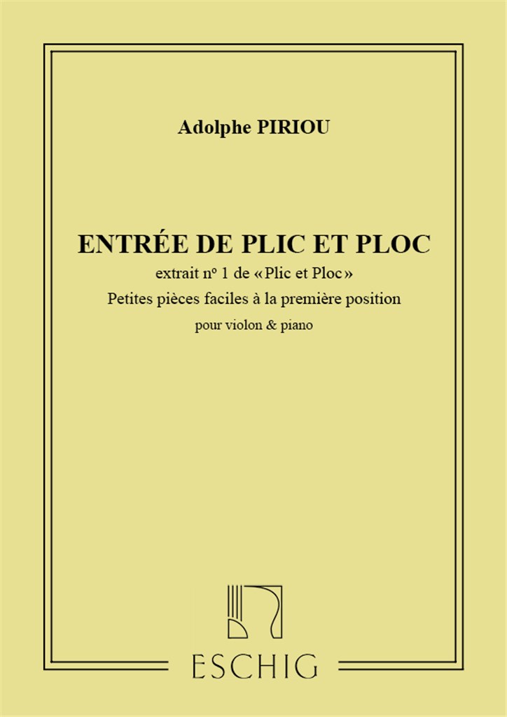 Plic Et Ploc N 1 (Entree-Pieces Faciles 1 Pos)